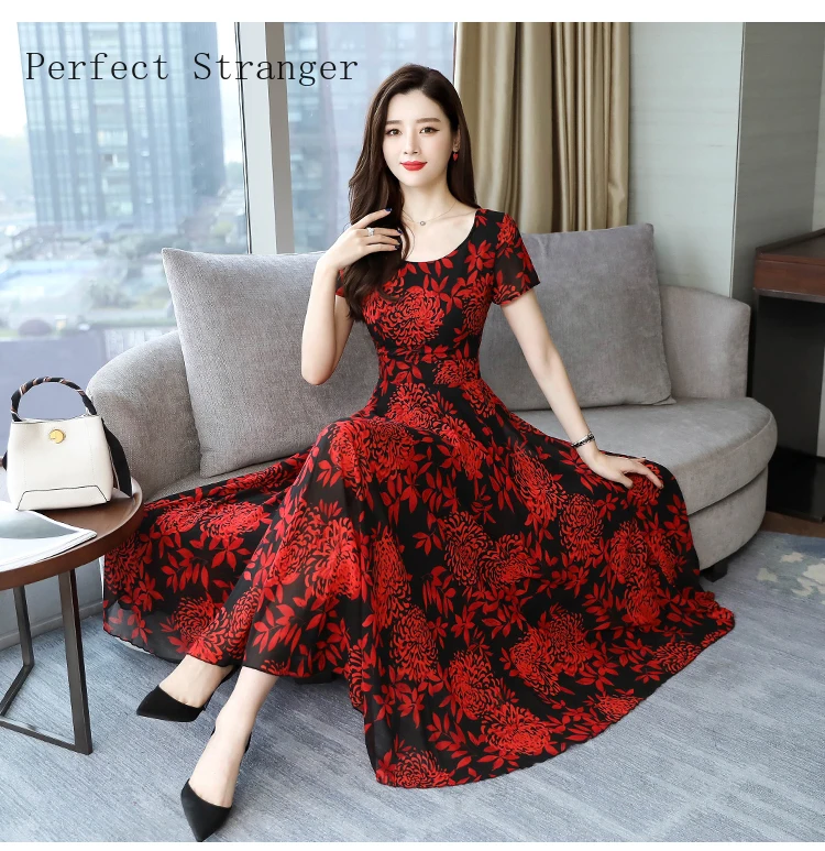 Высокое качество 2020 Лето Новое поступление цветочный принт круглый воротник с