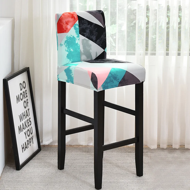 1/2/4 шт. чехол для барного стула эластичный Чехол с короткой спинкой обеденный