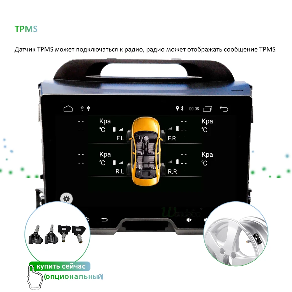 " 4G 64G Android 9,0 DSP ips AV выход автомобильный dvd-плеер для KIA sportage 2011- gps экран Навигация стерео радио приемник