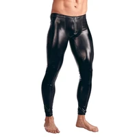 men shiny pvc latex trousers men motorcycle black men pants fashion faux leather riding waterproof motor biker male street pants