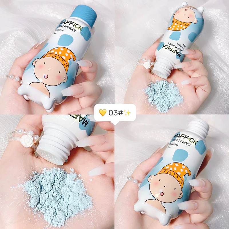 1 ПК Маленькая детская бутылочка рассыпчатого пудры с матирующим эффектом, долговременным консилером, водонепроницаемым прозрачным финишным покрытием TSLM1