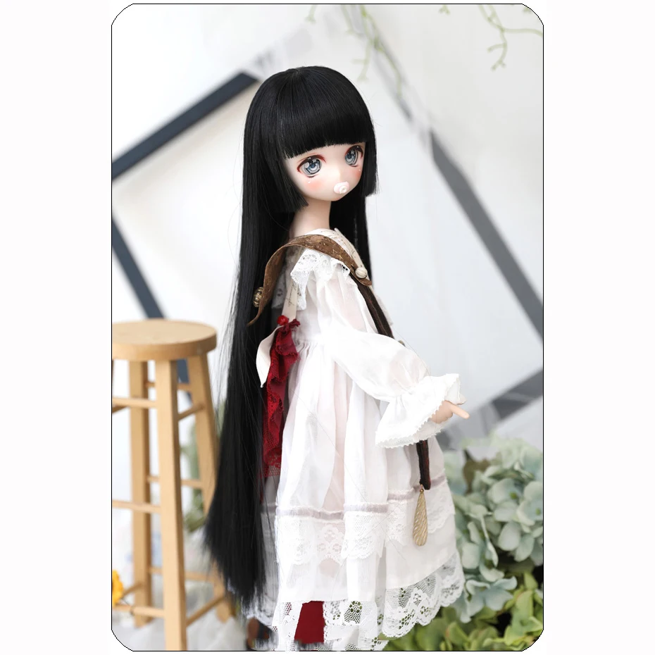Allaosify Bjd SD кукла длинные прямые волосы 1/3 1/4 1/6 1/8 высокотемпературная парик для