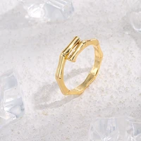 new bamboo point design female popular engagement rings ins trendy fashion opening couple ring