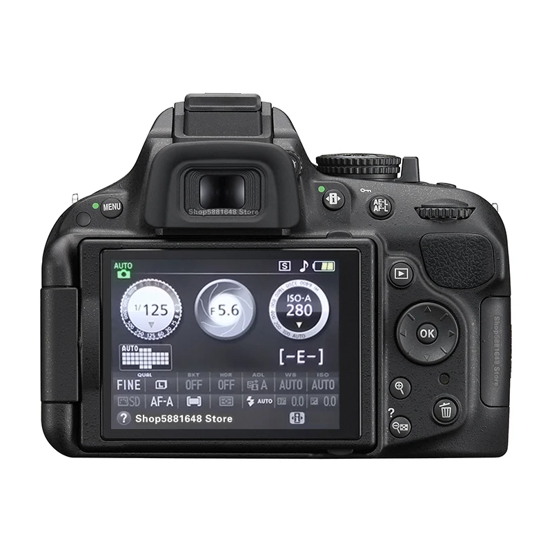 Цифровая зеркальная камера Nikon D5200 с объективом 18-55 мм VR второго поколения (черный)