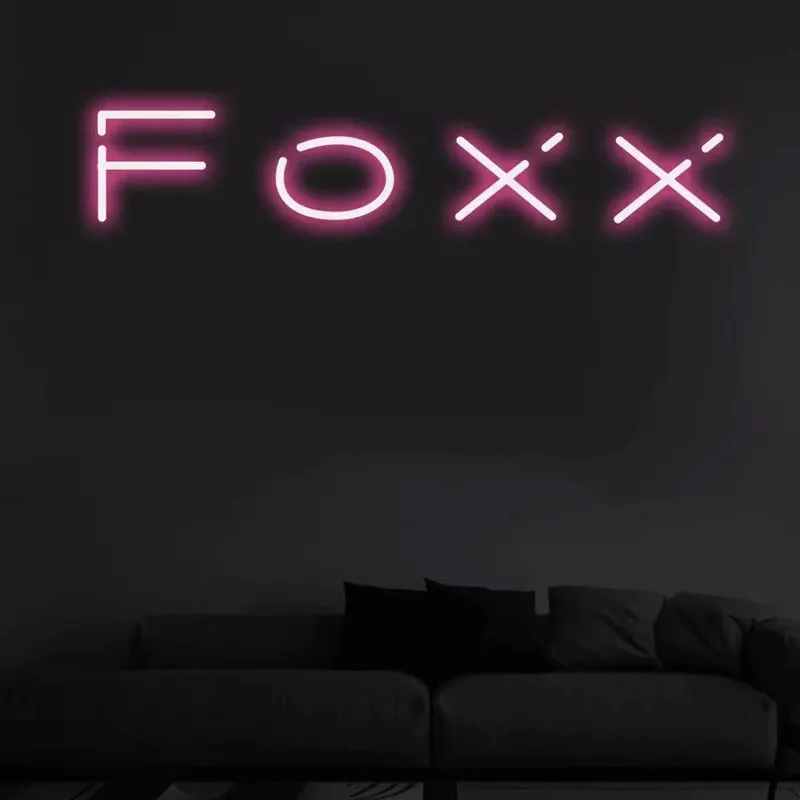“FOXX” Led Neon Light Home Decoration 12V Dimmer Clear Acrylic Wall Decor
