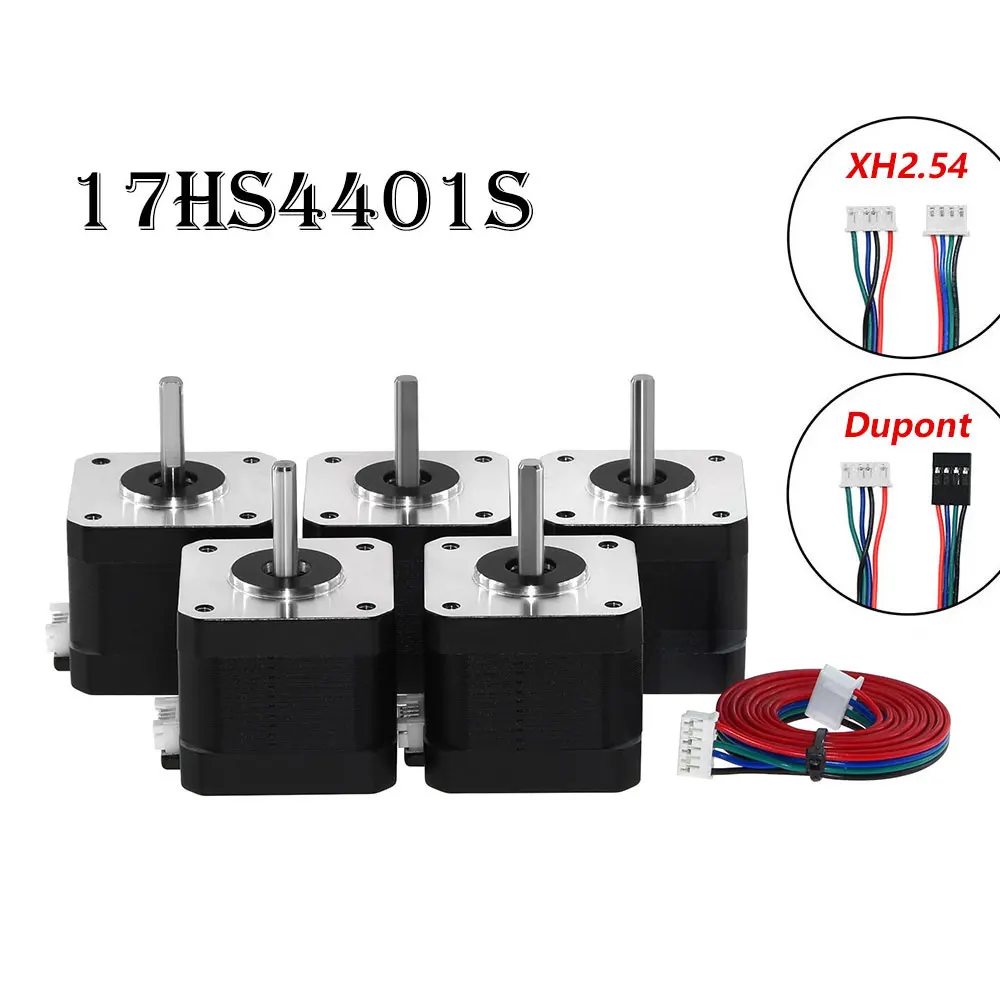 

5Pcs Usongshine Nema17 Stepper Motor 17HS4401S 1.5A Nema 17 42BYGH 17HS4401 4 Lead for 3D Printer XYZ CNC Engraver