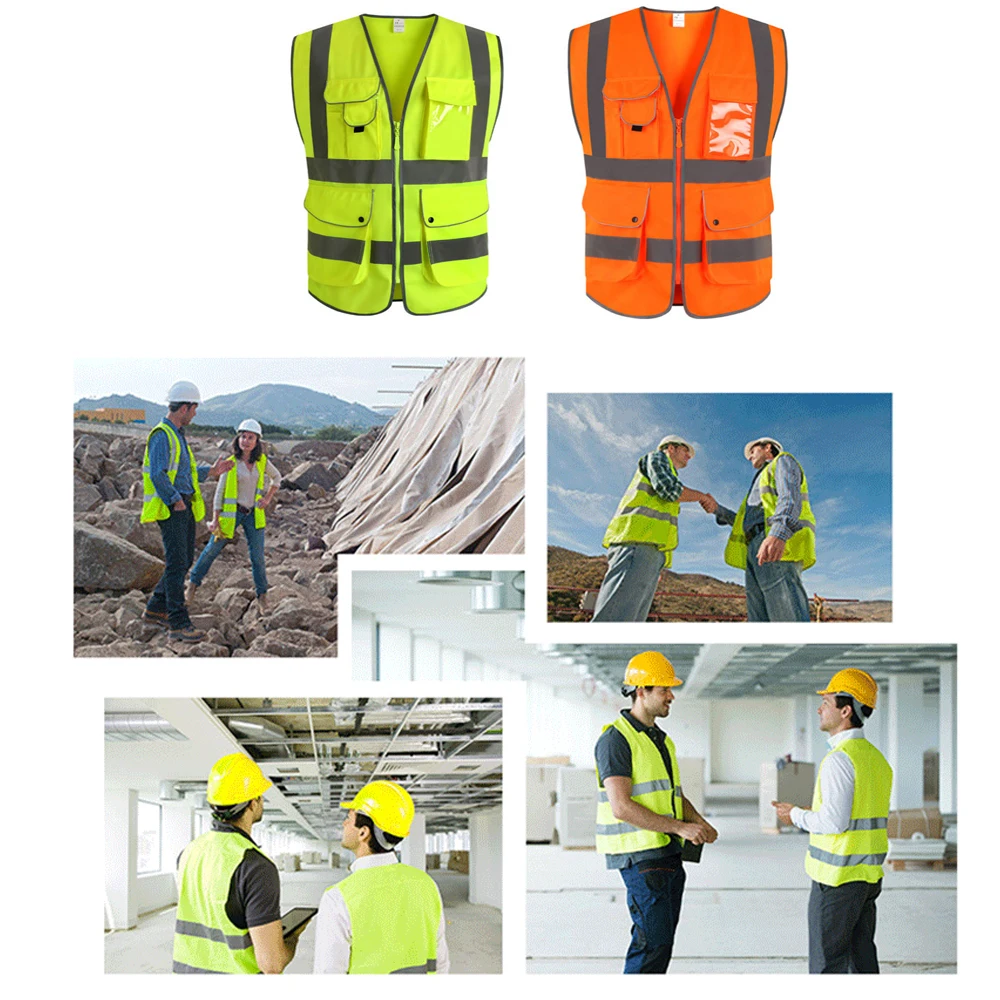 Светоотражающий жилет рабочая одежда высокая видимость для дневного и ночного