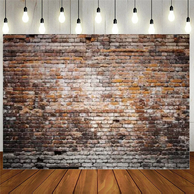 

Vintage Brick Wall Photography Backdrop For Retro Red Brick Kids Birthday Smash Cake Party Banner Portraits Background