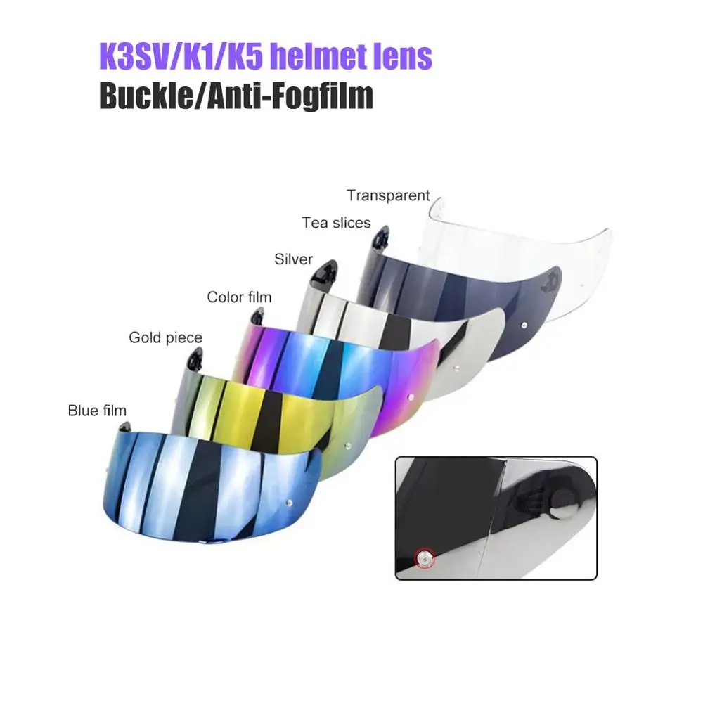 

Motorcycle Full Face Helmet Goggles Lens Visor With Lock For Agv K1 K3sv K5 Motorcycle Helmet Glasses Accessories