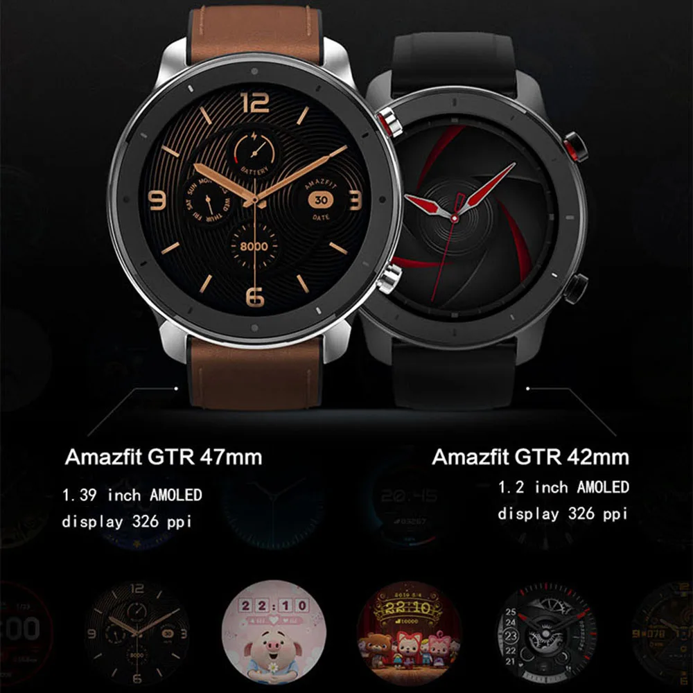 Глобальная версия Amazfit GTR 47 мм 42 Смарт часы умные Xiaomi Huami Smartwatch 12 спортивных