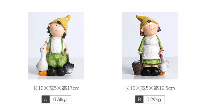 

[MGT] Europe originality Pastoral Little doll Resin modern Home decor Art Decoration decoration craft ornaments statues