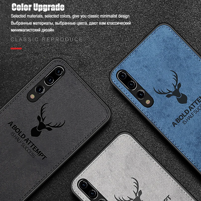 cloth deer phone case for huawei mate 10 20 30 40 pro p20 p30 p40 pro honor 10 lite 10i 20 v30 nova 7 shockproof silicone cover free global shipping