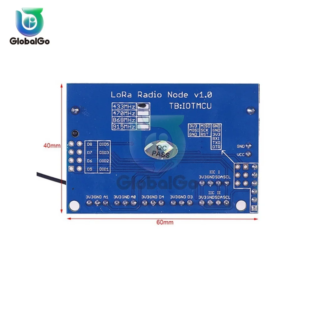 433 МГц 868 915 радиоузел V1.0 модуль RFM95 RFM98 SX1276 SX1278 для Arduino ATmega328P 3 7 12 В Антенна Интернет
