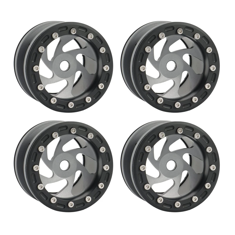 

4Pcs Metal 2.2 Beadlock Wheel Rim Hub for 1/10 RC Crawler Car Axial SCX10 RR10 Wraith 90048 Traxxas TRX4 TRX6