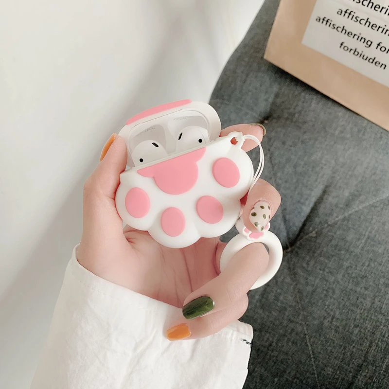 Для Air pod 1 2 Чехол с мультяшным принтом защитный чехол бисквит Bluetooth наушники