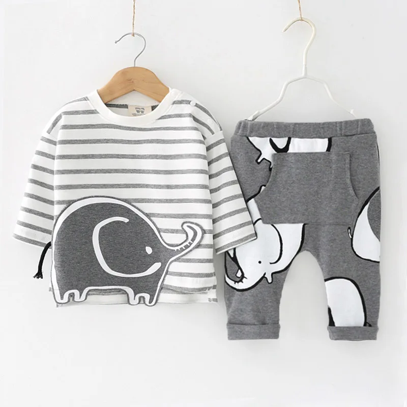 

Infant Clothing For Baby Girls Clothes Set 2019 Autumn Winter Baby Boys Clothes T-shirt+Pant Costume Outfit Suit Newborn Clothes