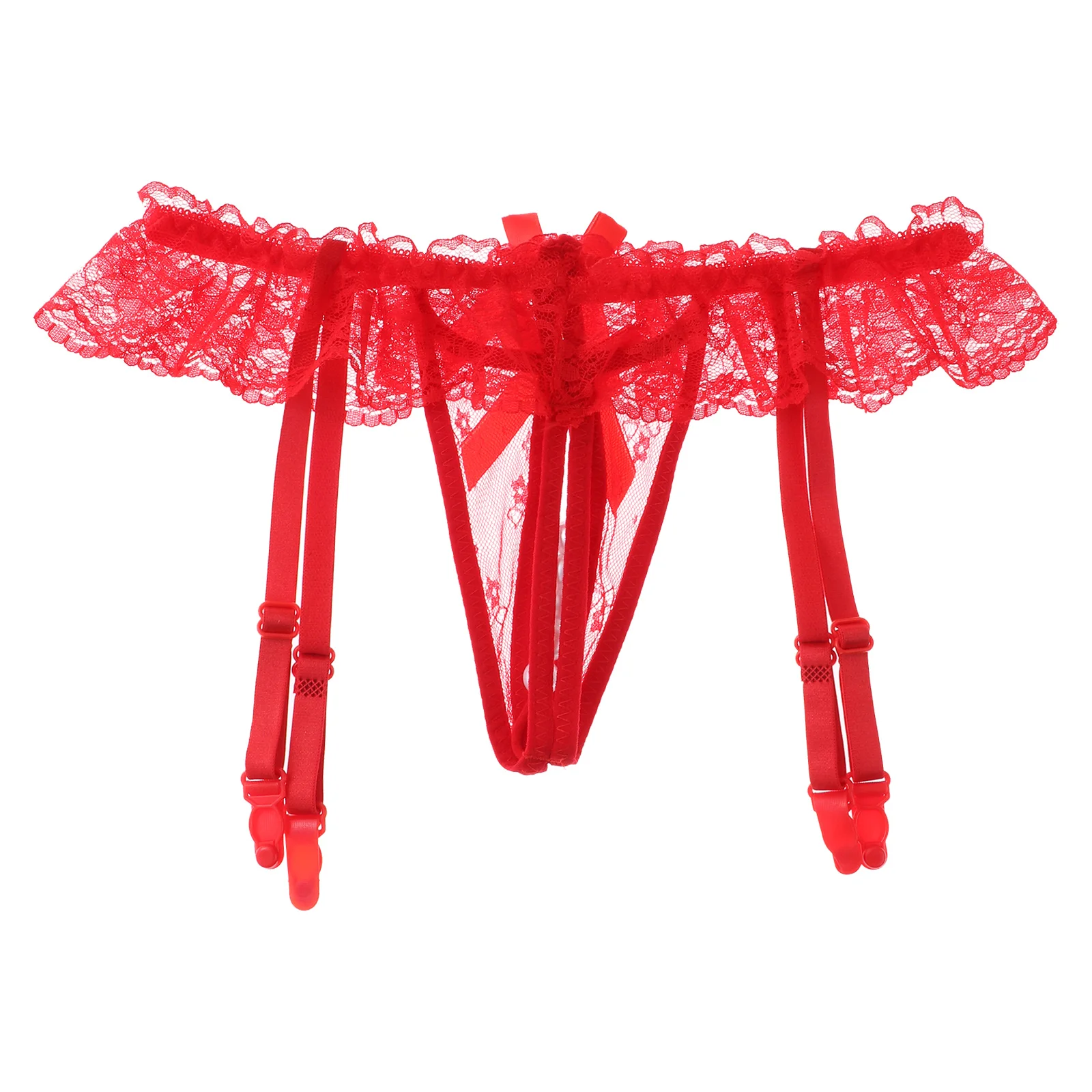 Женские стринги с искусственным жемчугом Подвязки для нижнего белья Цветочная