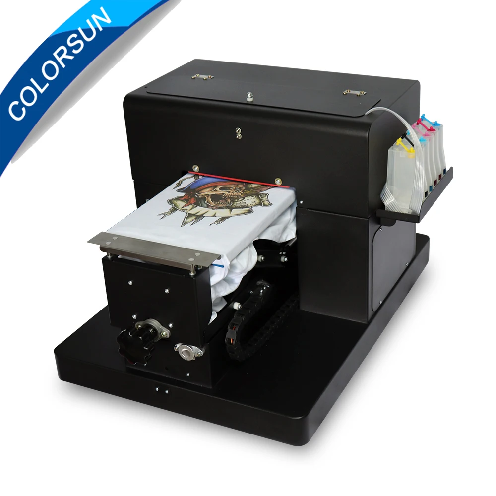 Colorsun A4 планшетный принтер футболка струйный планшетный принтер для футболка печатная машина