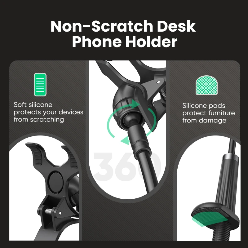 ugreen phone holder stand arm lazy telephone stand for iphone 13 12 pro xiaomi samsung tablet stand aluminum mobile phone stand free global shipping