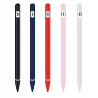 pencil silicone case for apple pencil 1 portable accessories elastic stylus pen holder with apple pen case nib caps anti lost