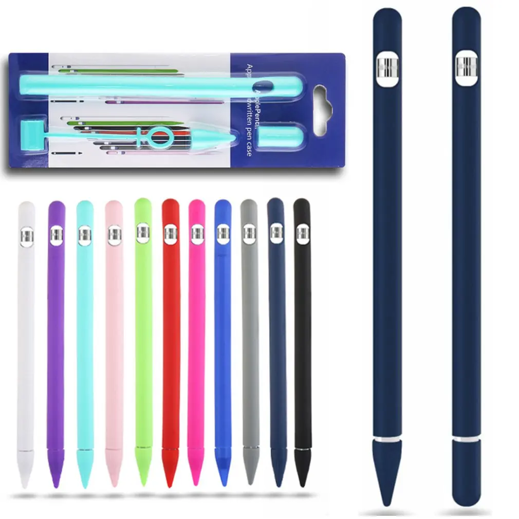 Цветной Мягкий силиконовый чехол для Apple Pencil совместимый с iPad Tablet сенсорная ручка