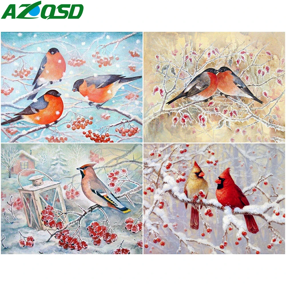 

AZQSD взрослых Раскраска по номерам животных ручная Краски ed Краски ing искусственные поделки без отверстий, Краски по номерам птица рисования ...