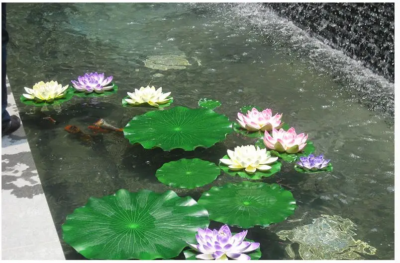 

Floating Simulation Lotus Leaf Pool Decorative Plastic Props Lotus Leaf In Fish Tank Outdoor Fake Lotus Leaf Water Lily Leaf
