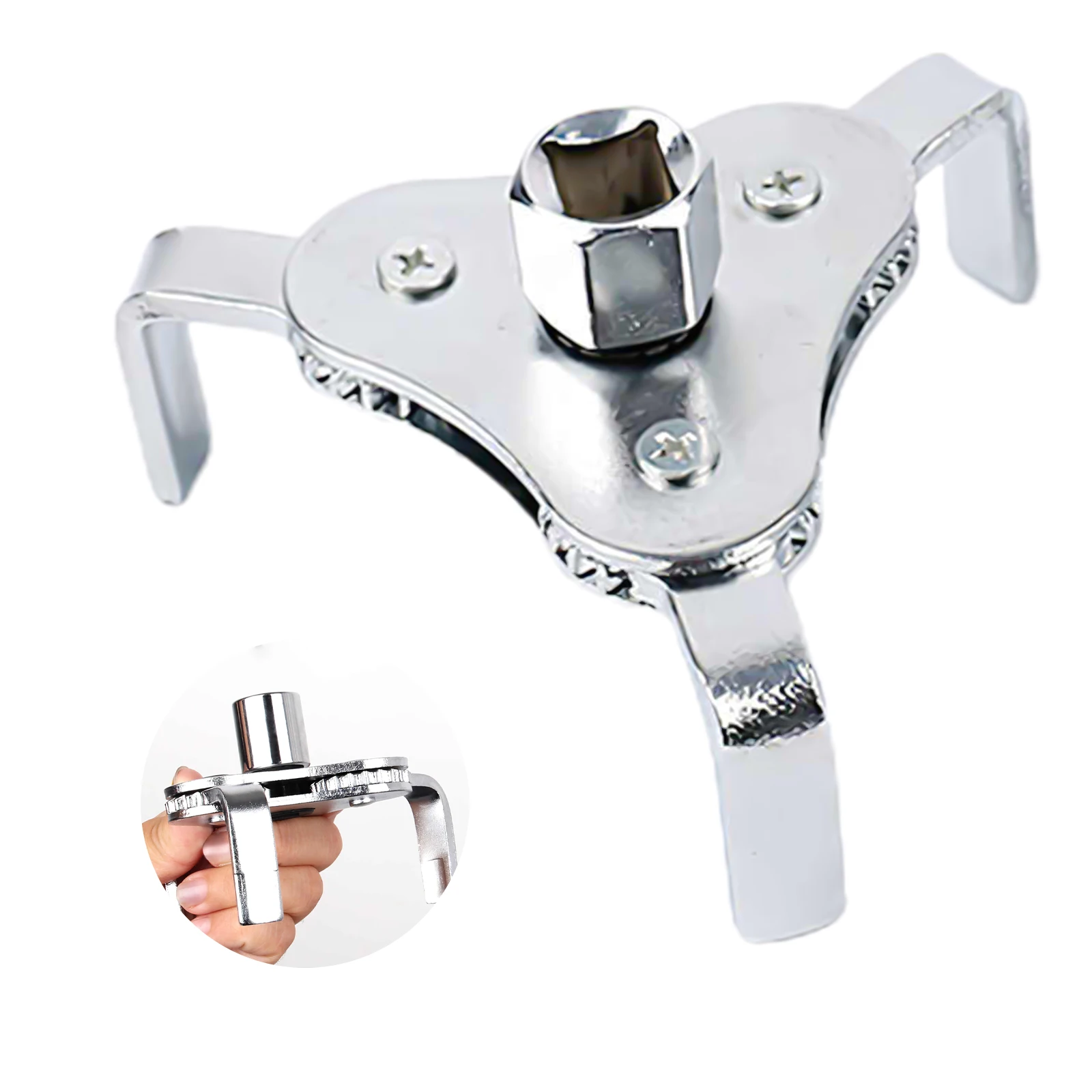 

Auto 3 Jaw Oil Filter Wrench Round 62-102mm Flat 50-115mm Car Repair Tools Adjustable Oil Filter Wrench Remover Tool Car Trucks