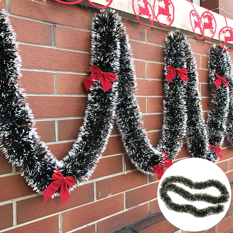 

2M Christmas Decoration Bar Tops Ribbon Garland Christmas Tree Ornaments Outdoor Garland Hanging Door Tinsel Xmas Party Supplies