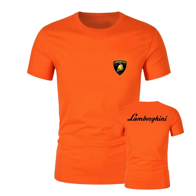 

Men's round neck short sleeve T-shirt sports leisure Lamborghini rambler Harajuku outdoor fashion summer 2021