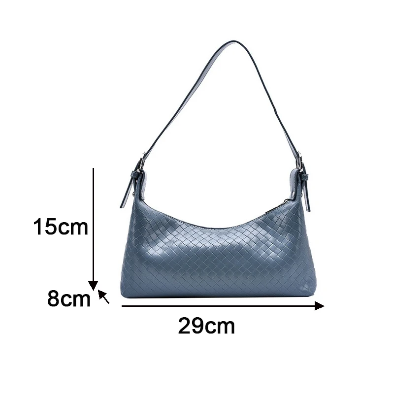 Ansloth Retro Diamond Lattice Underarm Bags For Women PU leather Shoulder Bag Solid Color Crossbody Bag Female Luxury Bag HPS927