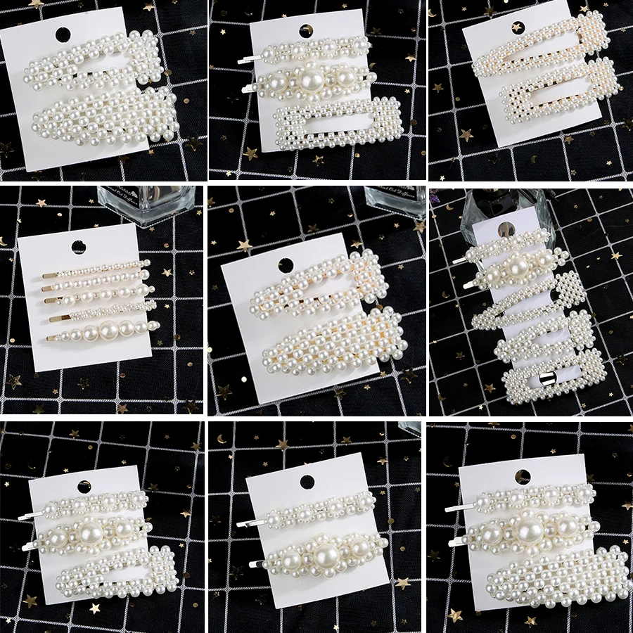 Набор милых заколок для волос с жемчугом женщин и девушек заколка заколка-Пряжка