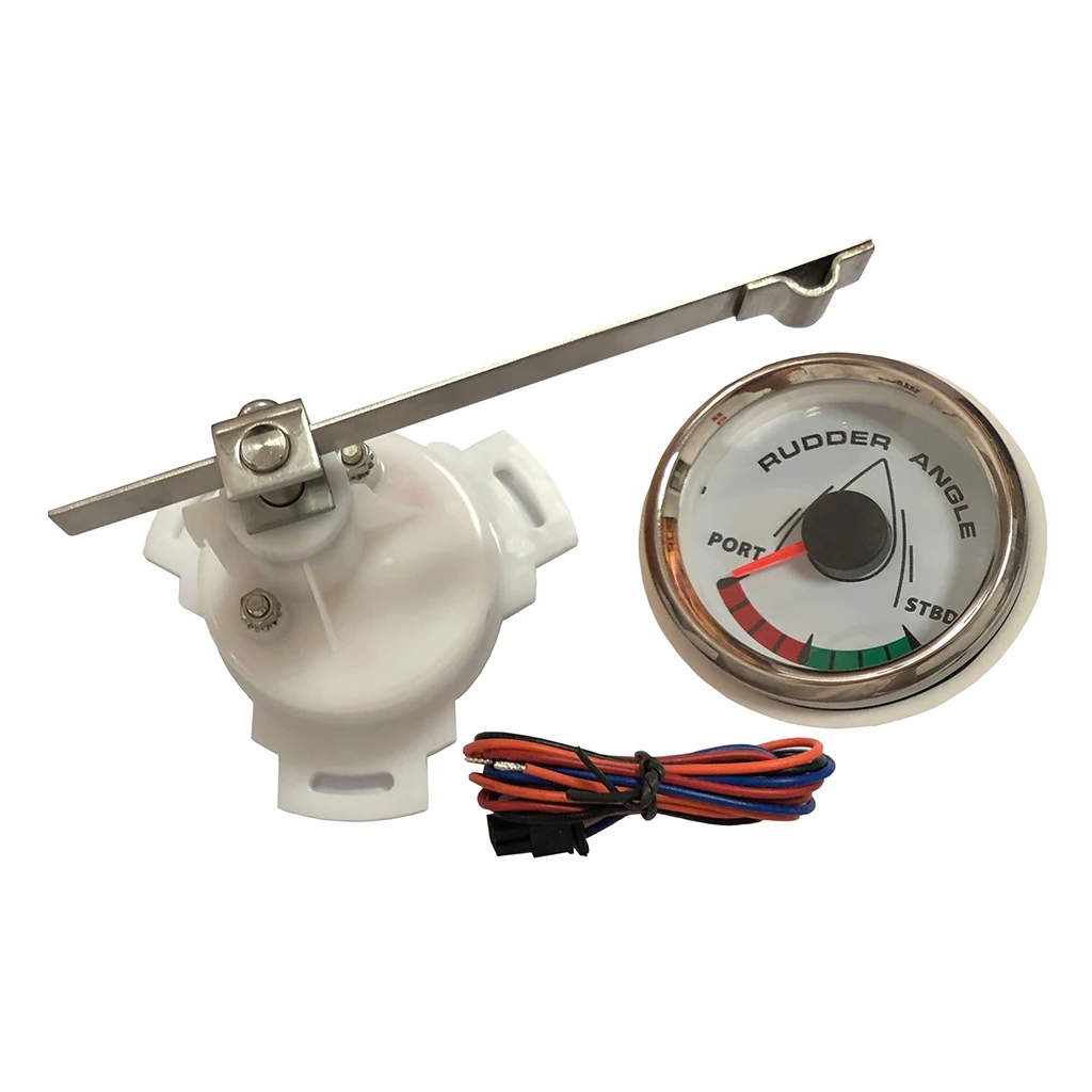 

Yacht Marine Rudder Angle Indicator Gauge Sensor Kits 0-190ohm 52mm 2 Inch 12V/24V - White