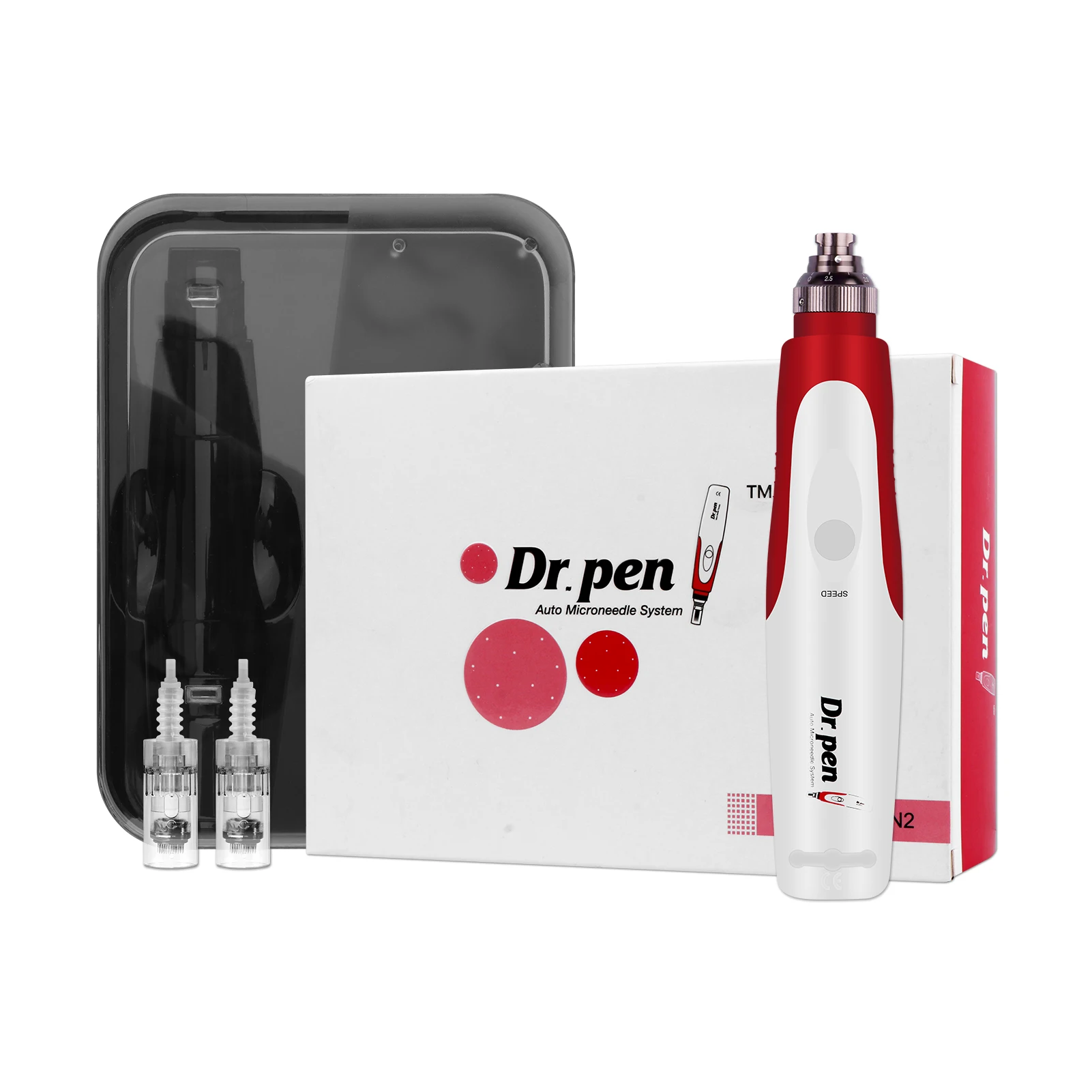 

Dr Pen N2 Dermapen Microneedle Pen With 2 Pcs Cartridges Wireless Derma Pen Skin Care Kit Microneedle Home Use Beauty Machine