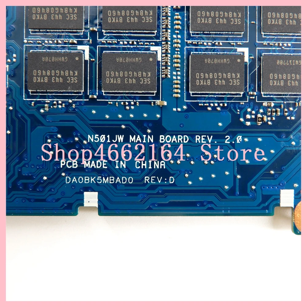 N501JW With i7-4720HQ CPU Mainboard For ASUS ROG UX501J G501J UX50JW FX60J laptop motherboard 8GB RAM GTX960M 100% Tested | Компьютеры и