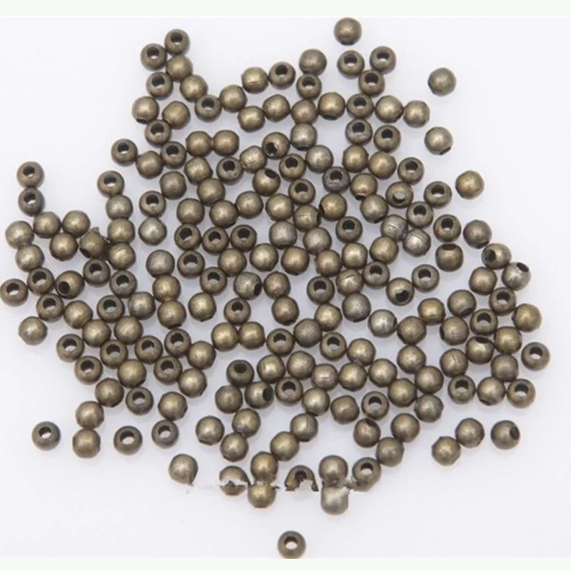 1000 шт маленькие круглые металлические серебряные бусины 3 мм для изготовления