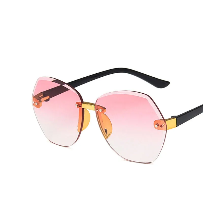 2020 NEW Child Cute Rimless Big Frame Sunglasses Children Kids Gradient Lens Fashion Boys Girls UV400 Protection Eyewear n480 | Аксессуары
