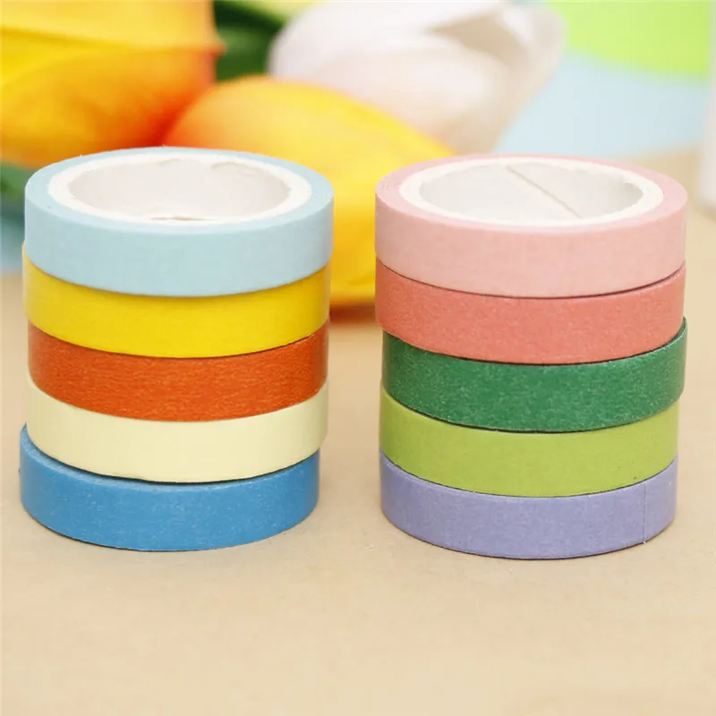 10 рулонов/набор декоративная лента для скрапбукинга|adhesive tape scrapbooking|diy washitape scrapbook |