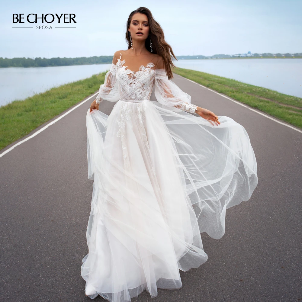 Vestido De Noiva лиф сердечком Кружевная аппликация свадебное платье 2021 Boho Иллюзия с
