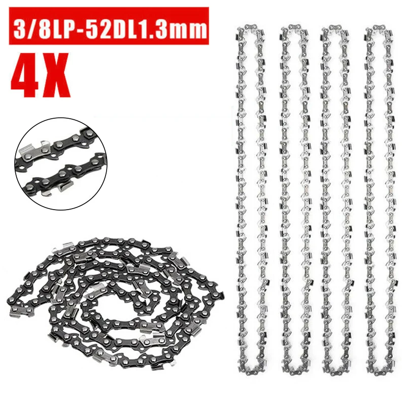 

4pcs 35cm Saw Chain Blade 3/8P 52TG 1.3mm Wood Cutting Chainsaw Parts Chainsaw Saw Mill Chain for Stihl