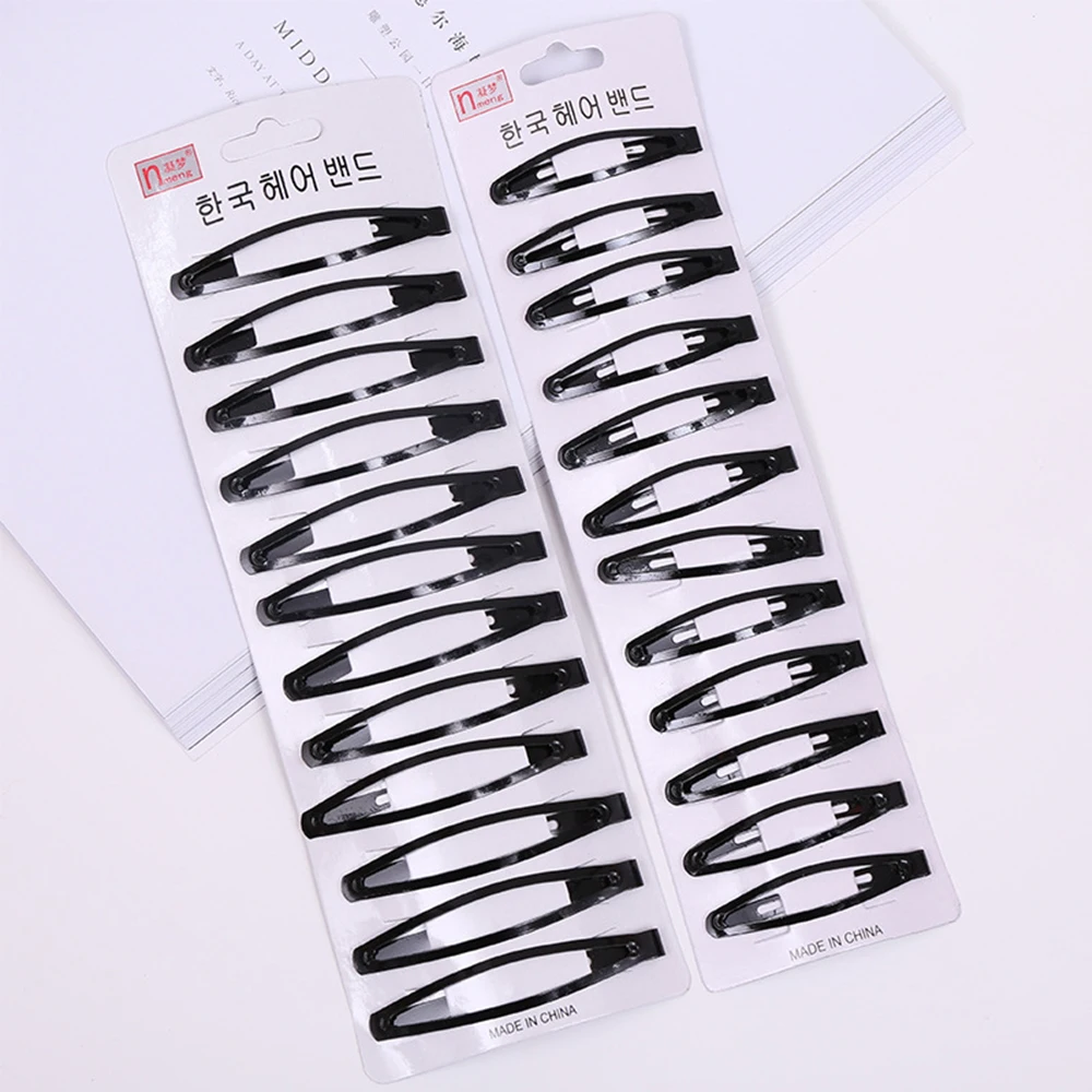 12 шт./упак. черный тон оснастки Заколки для волос 45/60 мм Ремесло Лук ручной работы