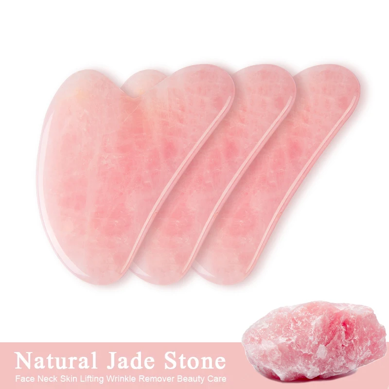 

Natural Rose Jade Gua Sha Gouache Scraper Massager for Face Body Facial Skin Lifting Wrinkle Remove Beauty SPA Care Tools