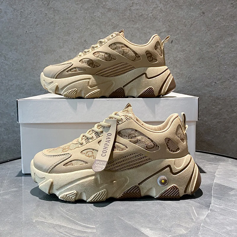 

New Korean women's shoes, sports women's shoes, casual shoes, thick-soled increased running shoes zapatos de mujer