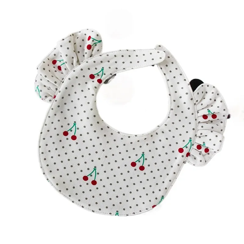 Детские нагрудники двойные хлопковые милые маленькие с принтом крыльев