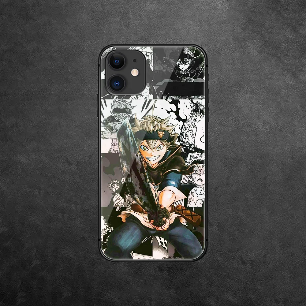 

Black Clover Anime Asta Tempered Glass Phone Case Cover For IPhone 5 5S 6 6S 7 Plus X Xs Xr Se 2020 11 12 Pro Max Mini Painting