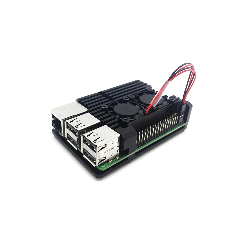 Raspberry Pi 2 3 Модель B + алюминиевый чехол радиатора с двойным охлаждающим