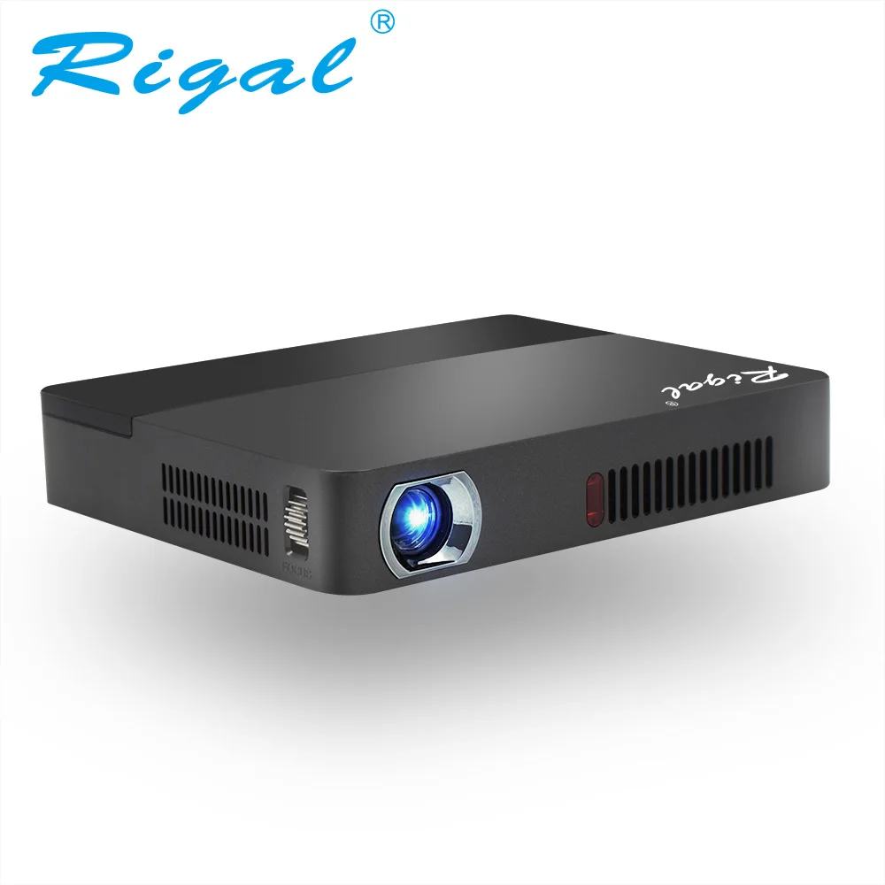 Rigal проектор RD601 со встроенной батареей Android 4.4 WIFI LED MINI DLP проектор 3D Miracast Bluetooth домашний кинотеатр п