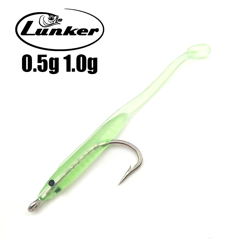 Lunker Sabiki приманка flasher rig крючком Мягкая приманка светящаяся угря светящаяся УФ темная скумбрия Рыбалка snapper mulloway flathead mullet gummy