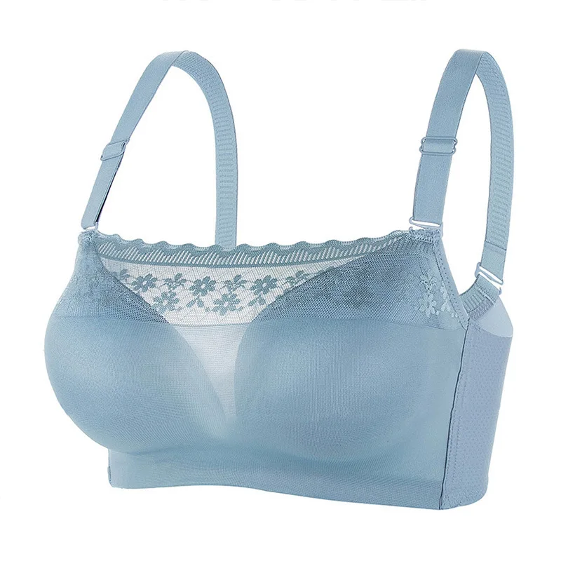 

Hua Luocheng Poem Sexy lace tube top underwear no steel ring, anti-emptied , comfortable small chest gathered up bra