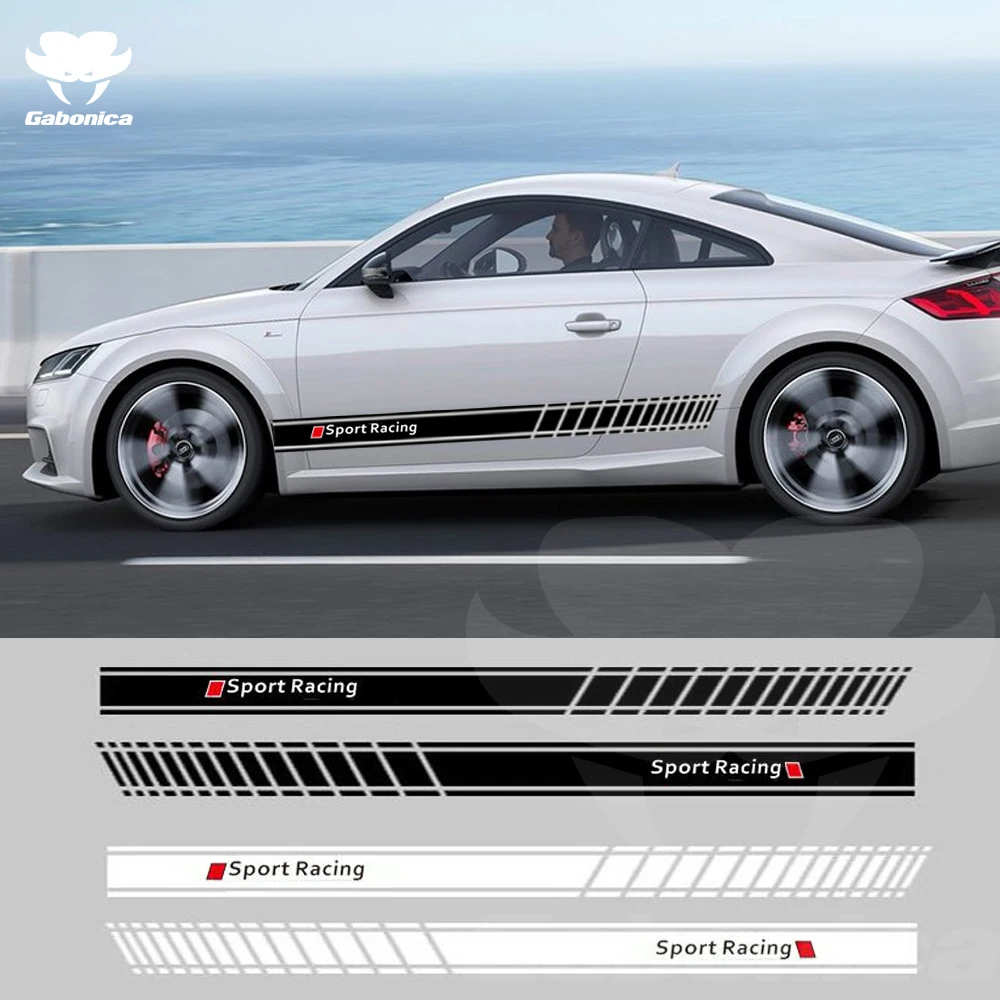 

New 2pcs car Side Door Waist Line Reflective Sticker For Audi A4 A6 A8 A7 A3 A5 Q3 Q5 Q7 S3 S4 S5 S6 S7 S8 TT Auto Door Sticker